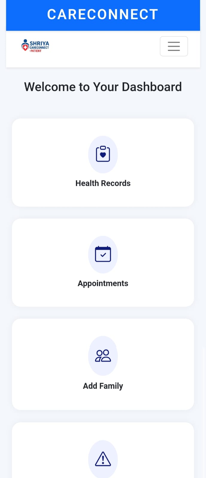 Health Records screen